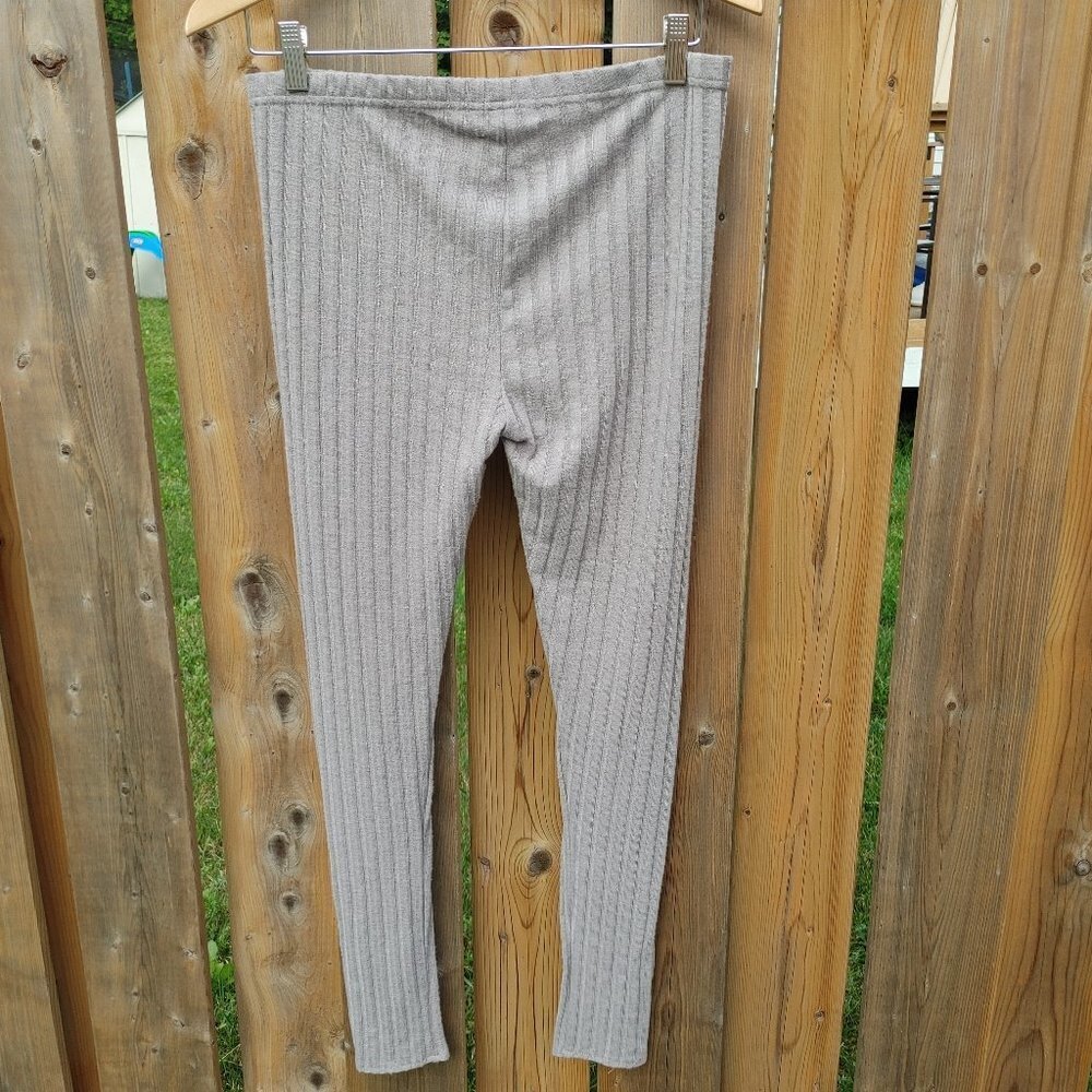BEARPAW GREY Leggings/Base Layer Women's Size Large Ankle Detail